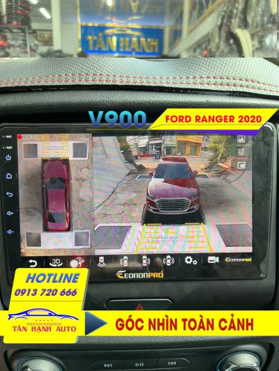 Lắp màn hình Ô tô liền Camera 360 độ xe Ford Ranger 2020