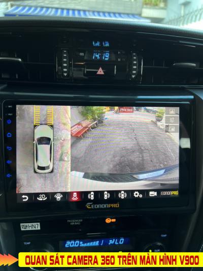 Lắp màn hình Ô tô xe Fortuner 2022 + Camera 360 độ